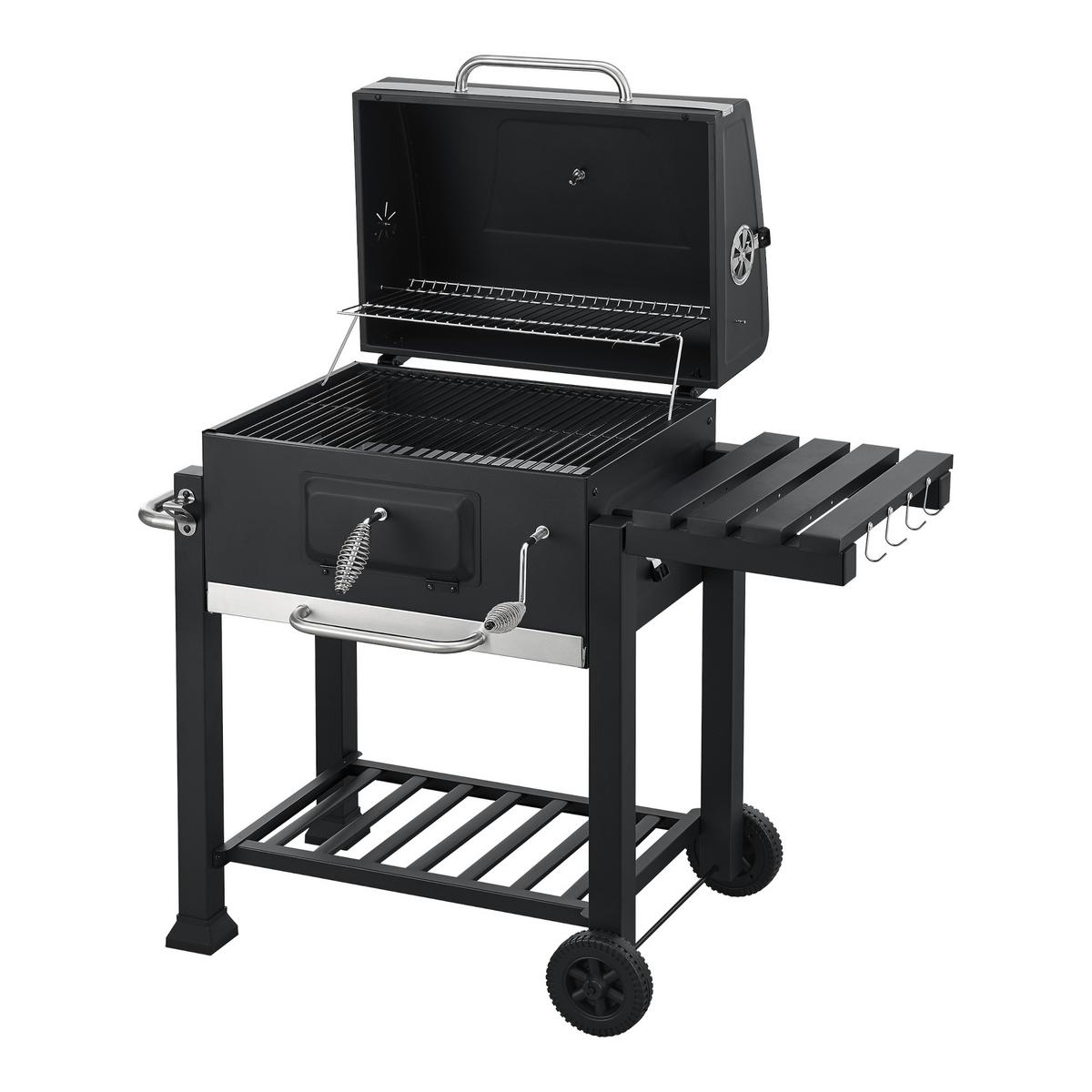 GRILLWAGEN Arnad - Schwarz, Metall (114/105/47.5cm) - casa.pro