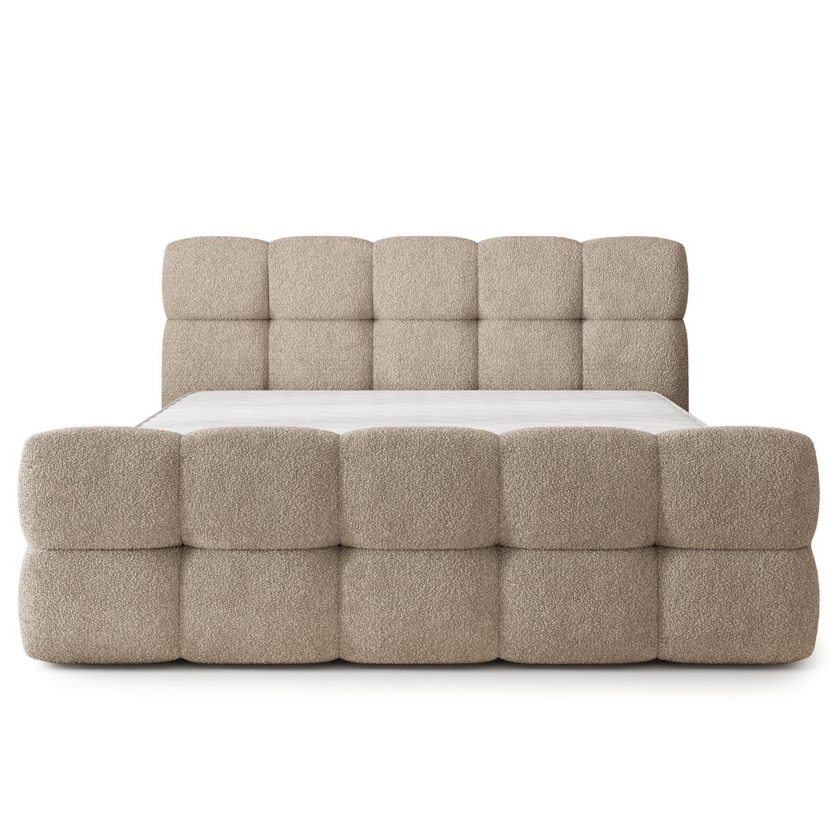 POLSTERBETT ELIZJA 120x200 cm mit Bettkästen - Beige - Beige, Holz (120/200cm) - MASSENO