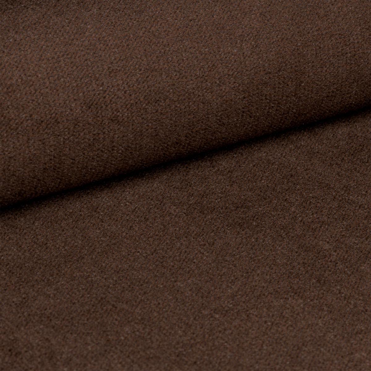ECKSOFA L Form Artemia Braun Samt 275/192/81 cm – modernes Sofa fürs Wohnzimmer R - Silberfarben/Braun, Textil/Metall (275/192cm) - AX Living