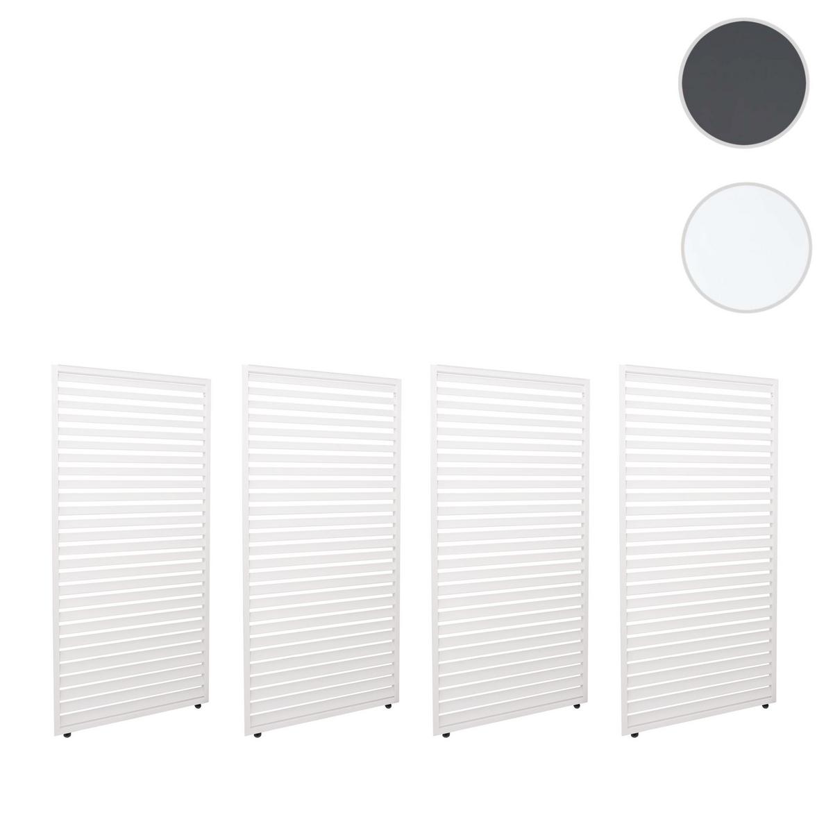 PANEELE FÜR PERGOLA Weiß 4er-Set-Set - Weiß, Metall (369/204/4cm) - MCW