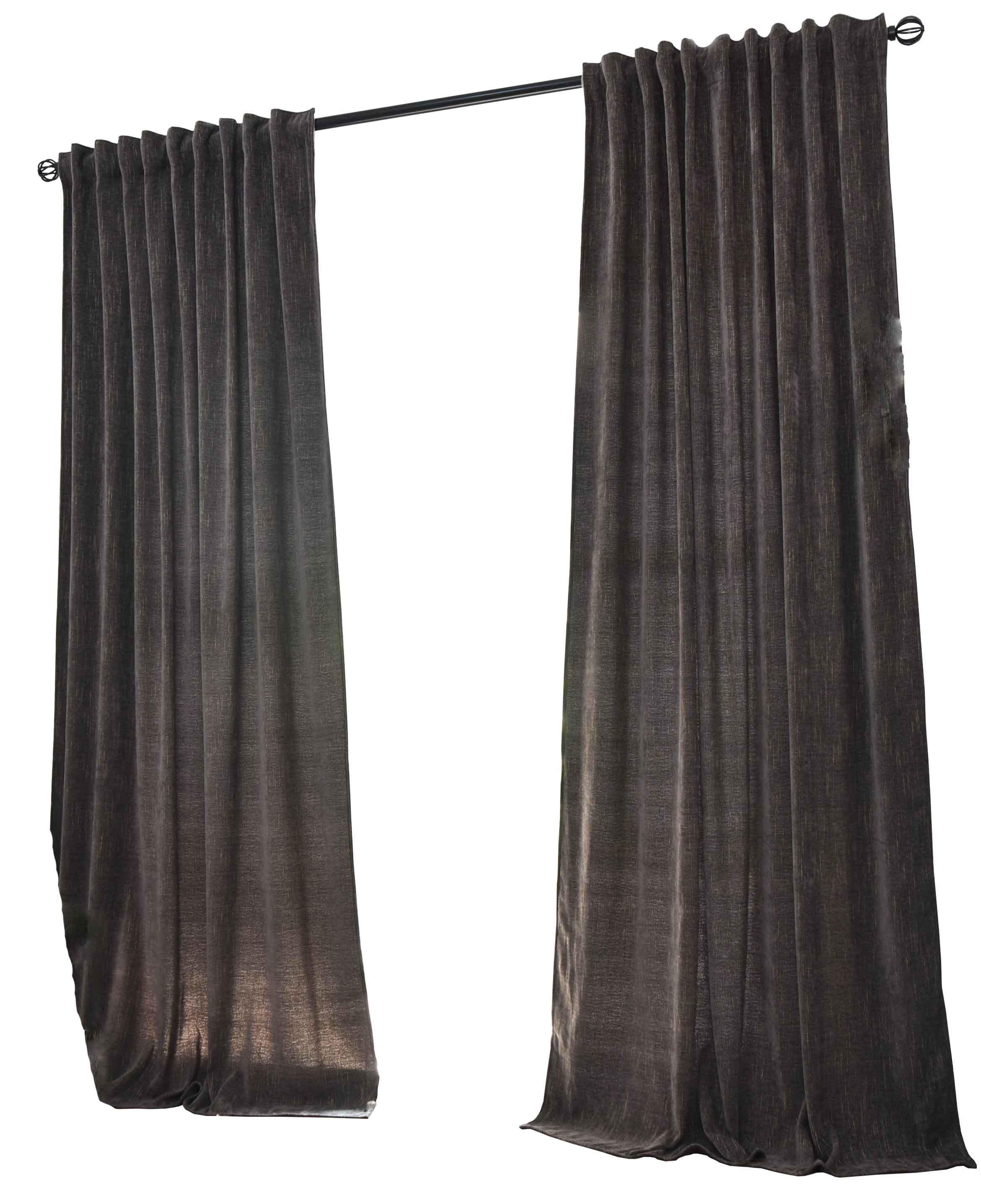 VORHANG 2ER SET HAVANNA HxB 245x135 cm Braun Gold - Braun, Textil (135/245cm) - Gardinenbox