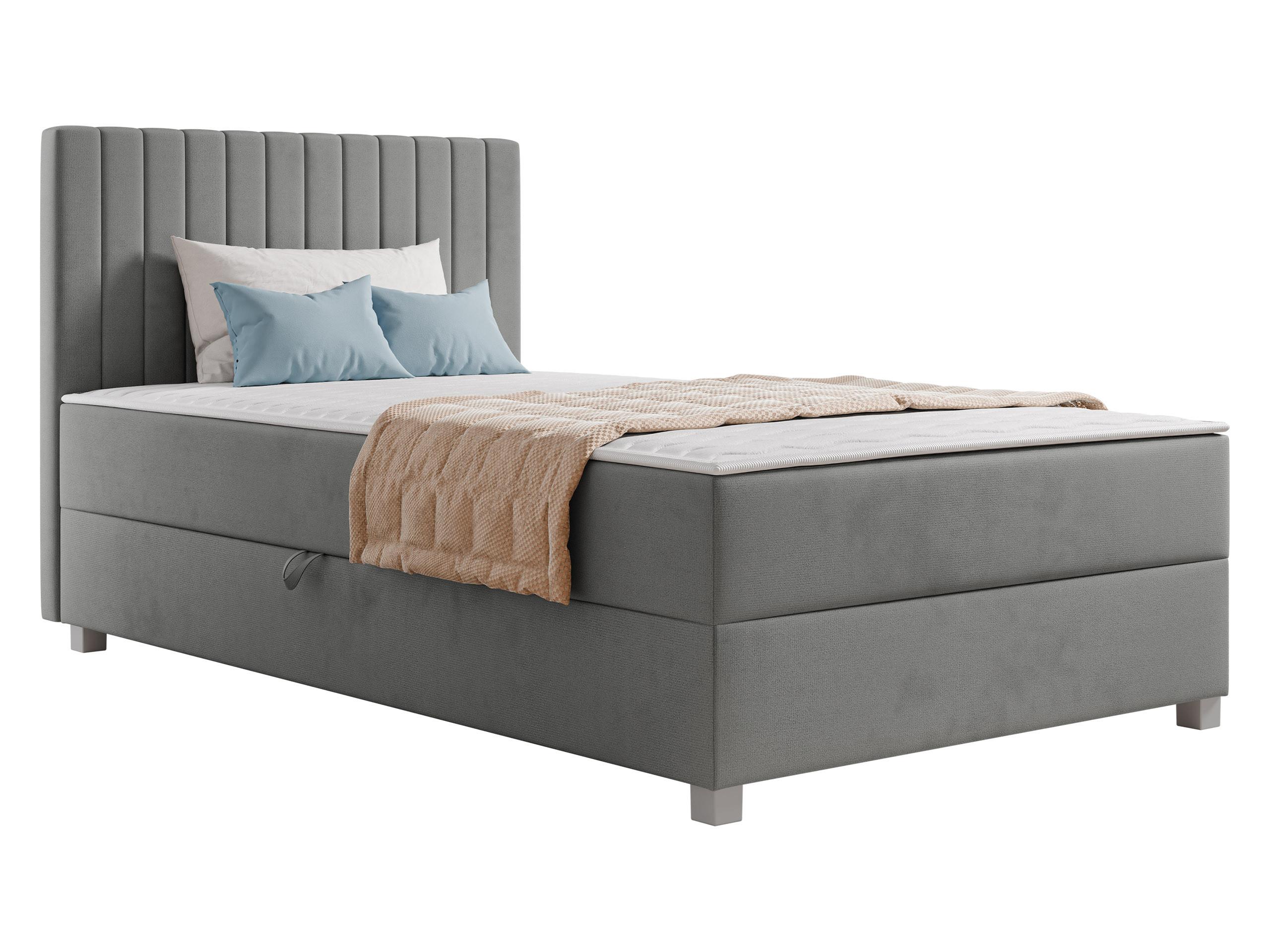 BOXBETT Viki - H3 - Silberfarben/Grau, Holzwerkstoff/Kunststoff (120/200cm) - MIRJAN24