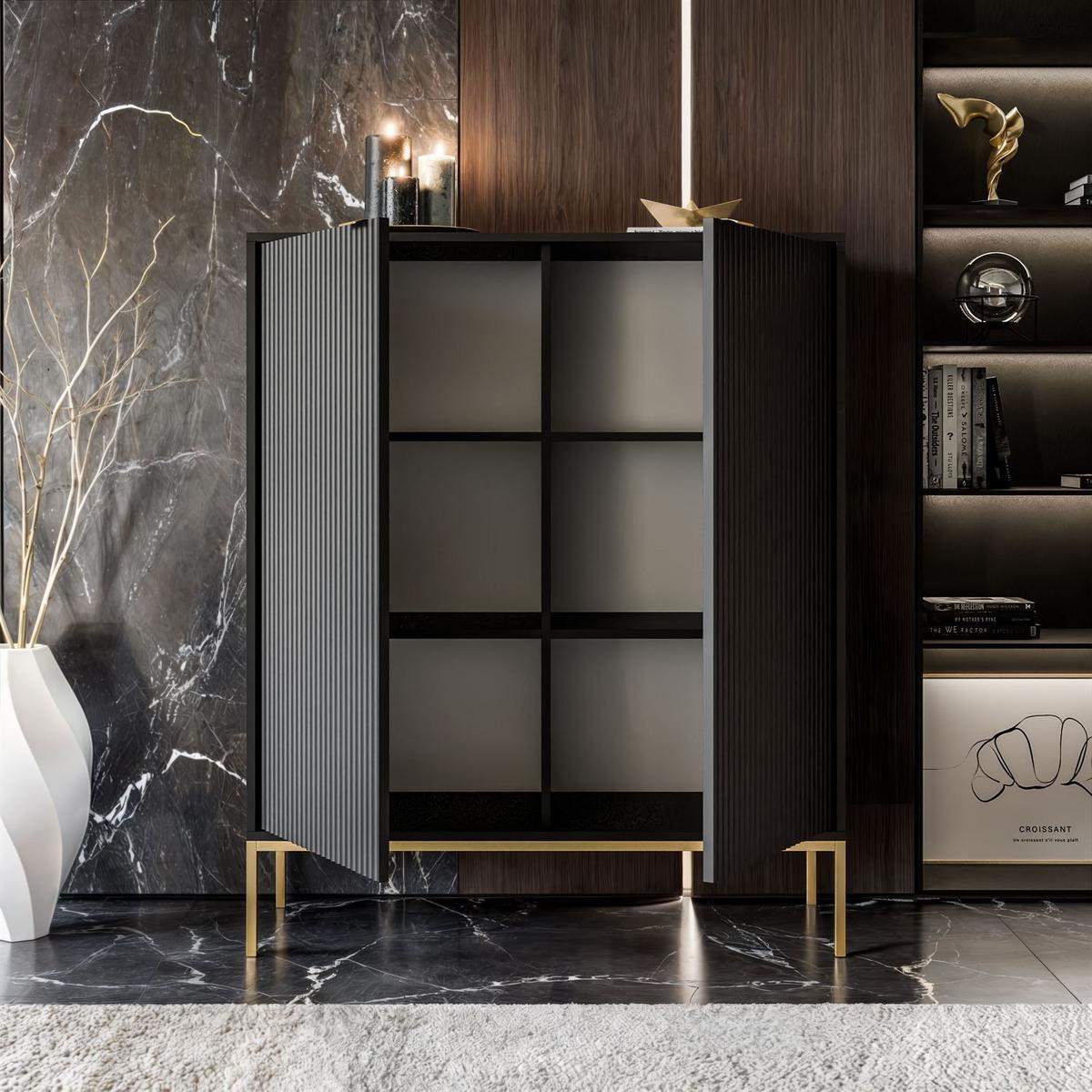 HIGHBOARD CORTADO GOLD K104 ZWEIFLUEGELIG SCHWARZ - Schwarz, Holzwerkstoff (104/125/39cm) - Lookway