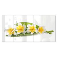 WANDUHR aus Glas 60x30 cm - Blumen - Gelb, Glas (60/30/0.4cm) - TULUP