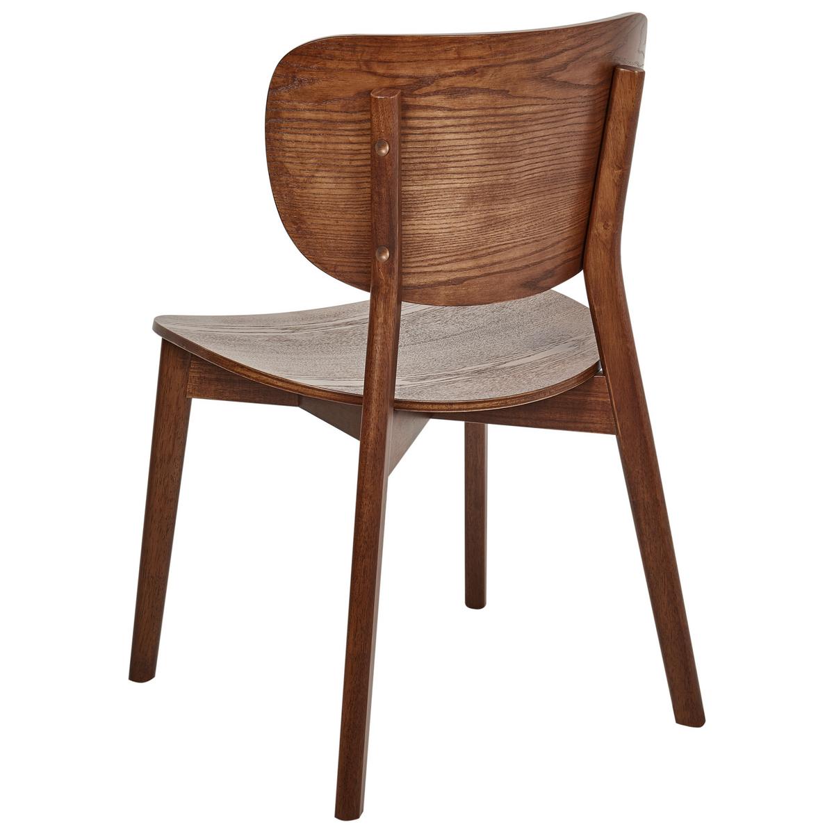 ESSZIMMERSTUHL 2er-Set Holz Dunkelbraun Overly - Dunkelbraun, Holz (49/80/47cm) - Beliani