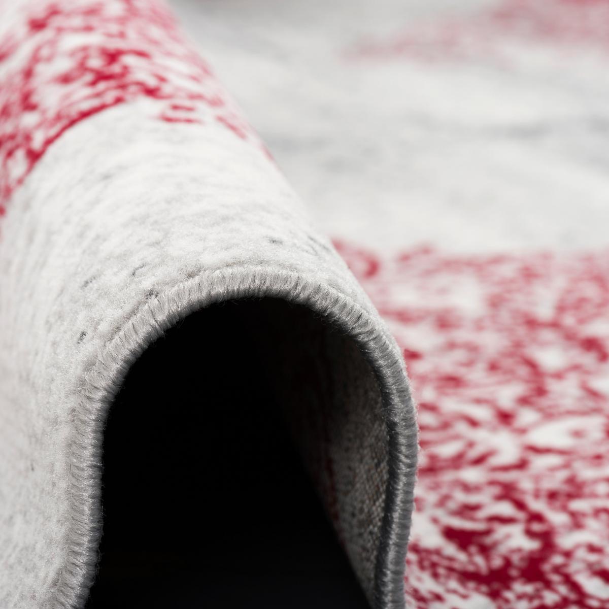 DESIGNER TEPPICH SAMBA MODERN KARO - Rot, Textil (80/150cm) - Pergamon