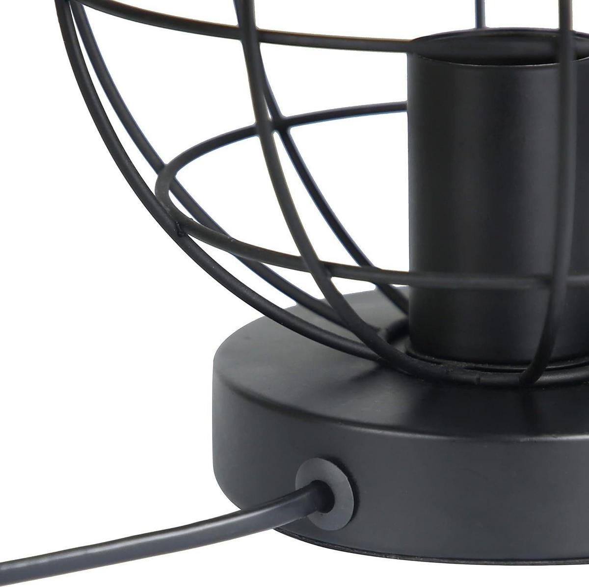 TISCHLEUCHTE Cage 19/19/20 cm - Schwarz, Metall (19/19/20cm) - Nettlife