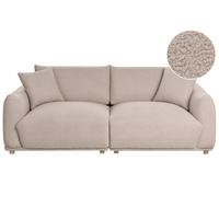 3-SITZER-SOFA Bouclé Beige Jubek - Beige, Textil (214/81/104cm) - Beliani