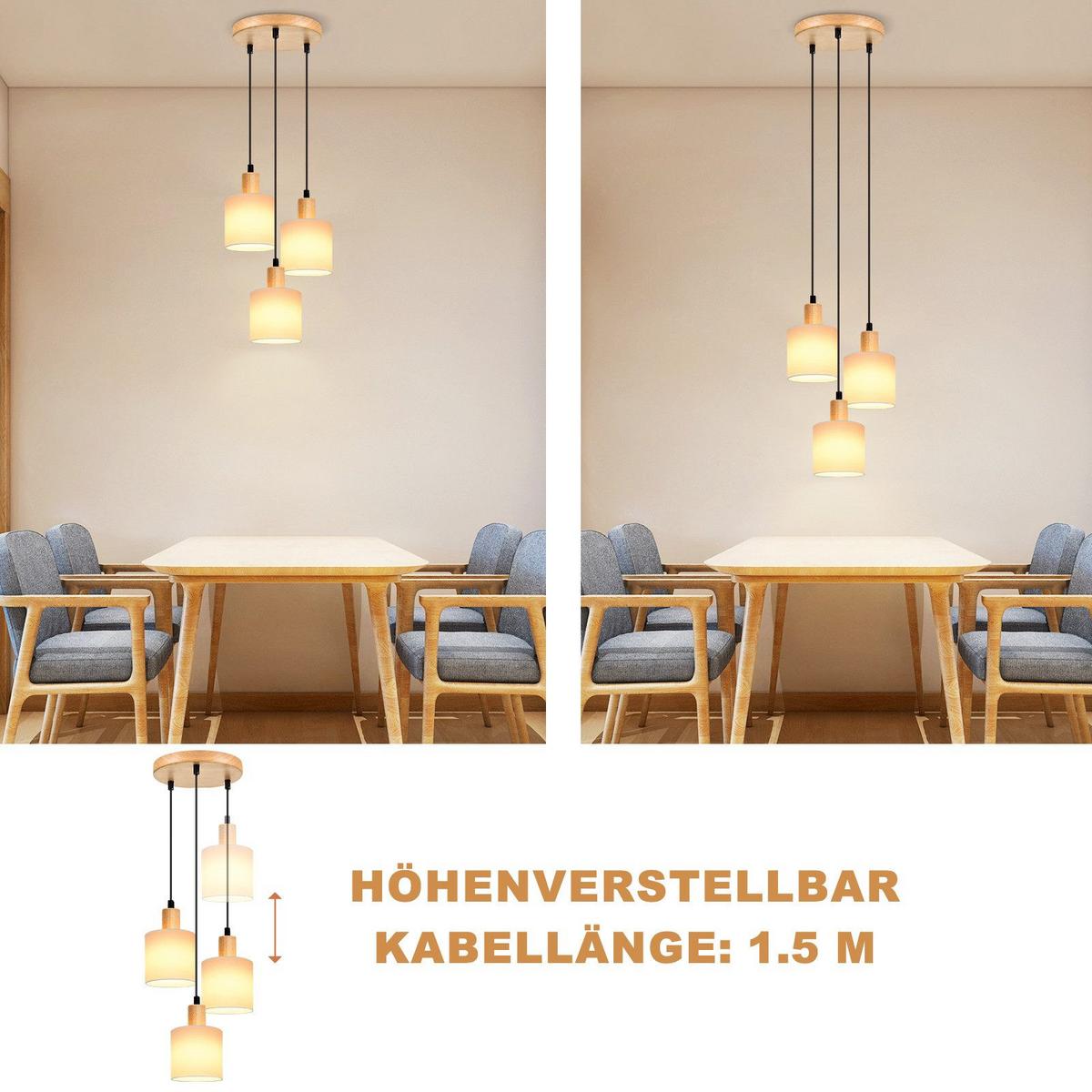 PENDELLEUCHTE Zukunft 20/20/173 cm - Weiß, Holzwerkstoff (20/20/173cm) - Nettlife