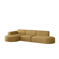 ECKSOFA Palma In Scala - Gelb, Holzwerkstoff/Textil (296/165cm) - Fun Möbel
