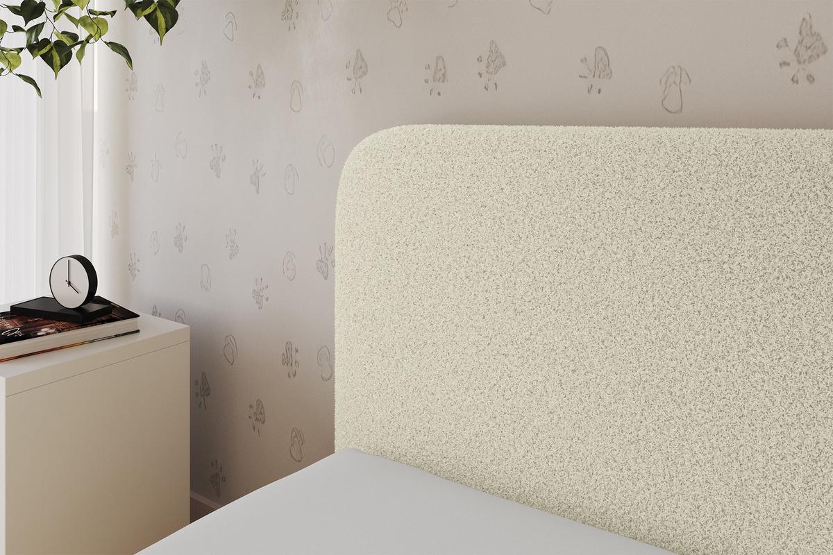 EINZELLBETT Jugendbett mit Bettkasten, Rechts - ALVY 100x200 Beige - Perlmutt, Holzwerkstoff/Textil (100/200cm) - ALTDECOR