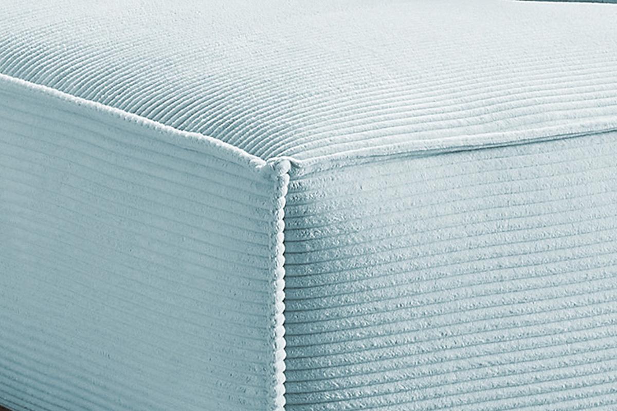 ECKSOFA SAMU Hellblau Cord - Schwarz/Hellblau, Textil (254/224cm) - KAWOLA