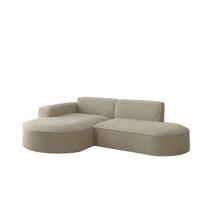 ECKSOFA Palma Xs Ottomane Ascot Bukla - Champagner, Holzwerkstoff/Textil (236/165cm) - Fun Möbel