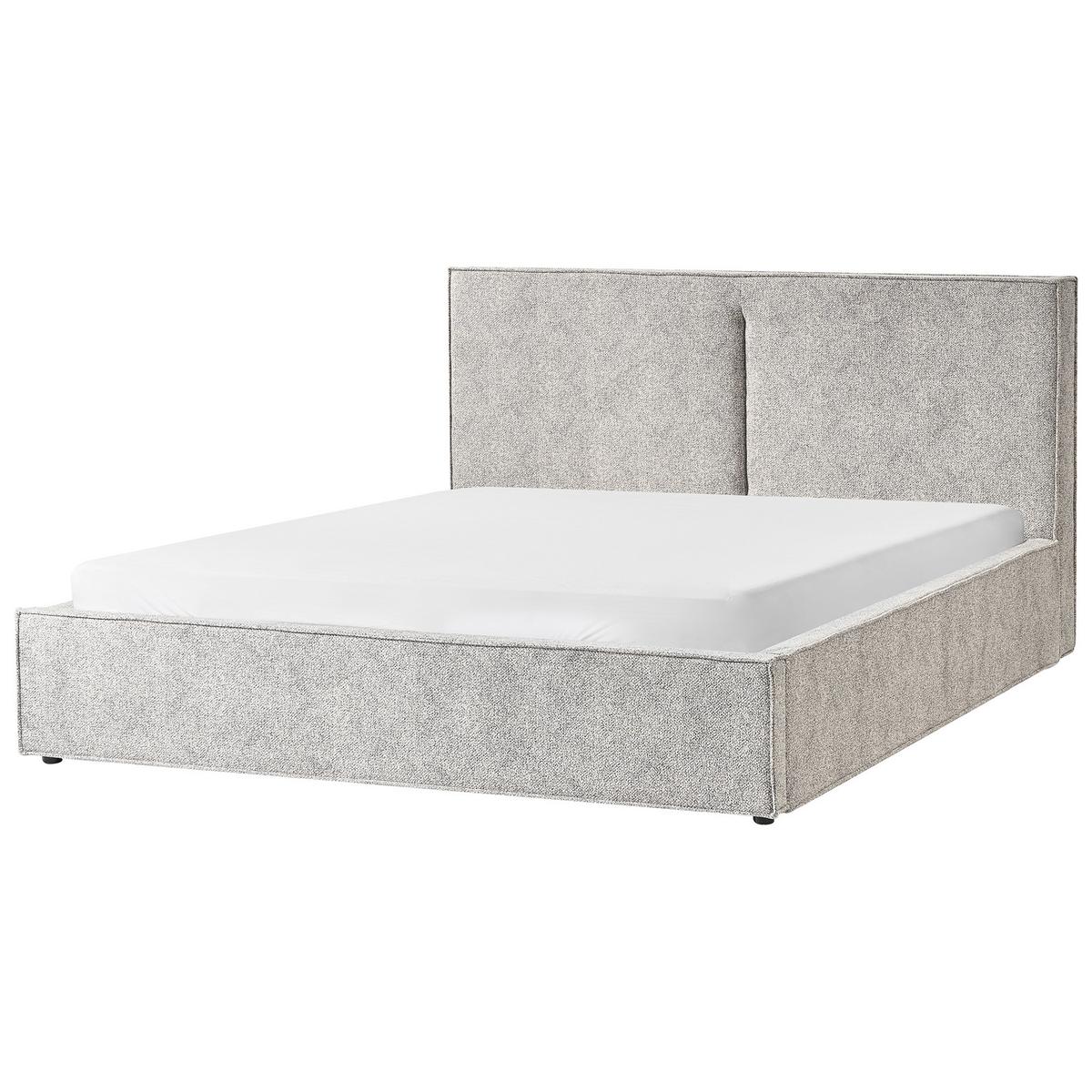 BETT mit Stauraum 180/200 cm Schwarz Moissac - Schwarz/Weiß, Textil (180/200cm) - Beliani