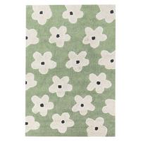 KINDERTEPPICH Mokhva 200/140 cm - Weiß/Grün, Textil (140/200cm) - Beliani
