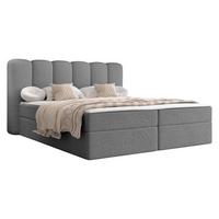 BOXBETT Softi 1 Boucle - H3 - Schwarz/Grau, Holz/Holzwerkstoff (180/200cm) - MIRJAN24