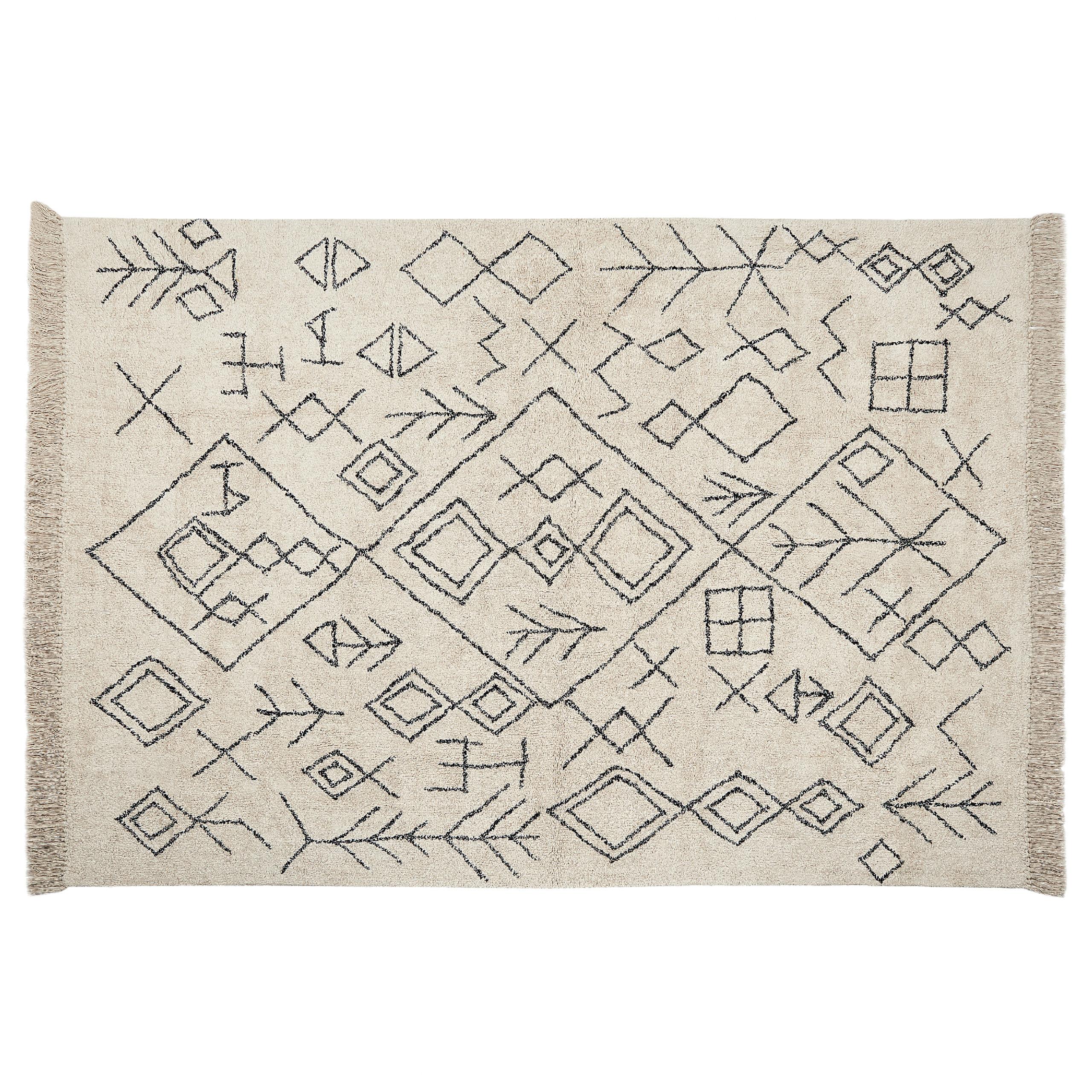 KURZFLOR-TEPPICH Somek 230/160 cm - Beige, Textil (160/230cm) - Beliani