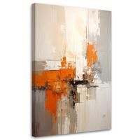 LEINWANDBILD, Orangefarbene Abstrakt - Orange, Textil (20/30cm) - Feeby