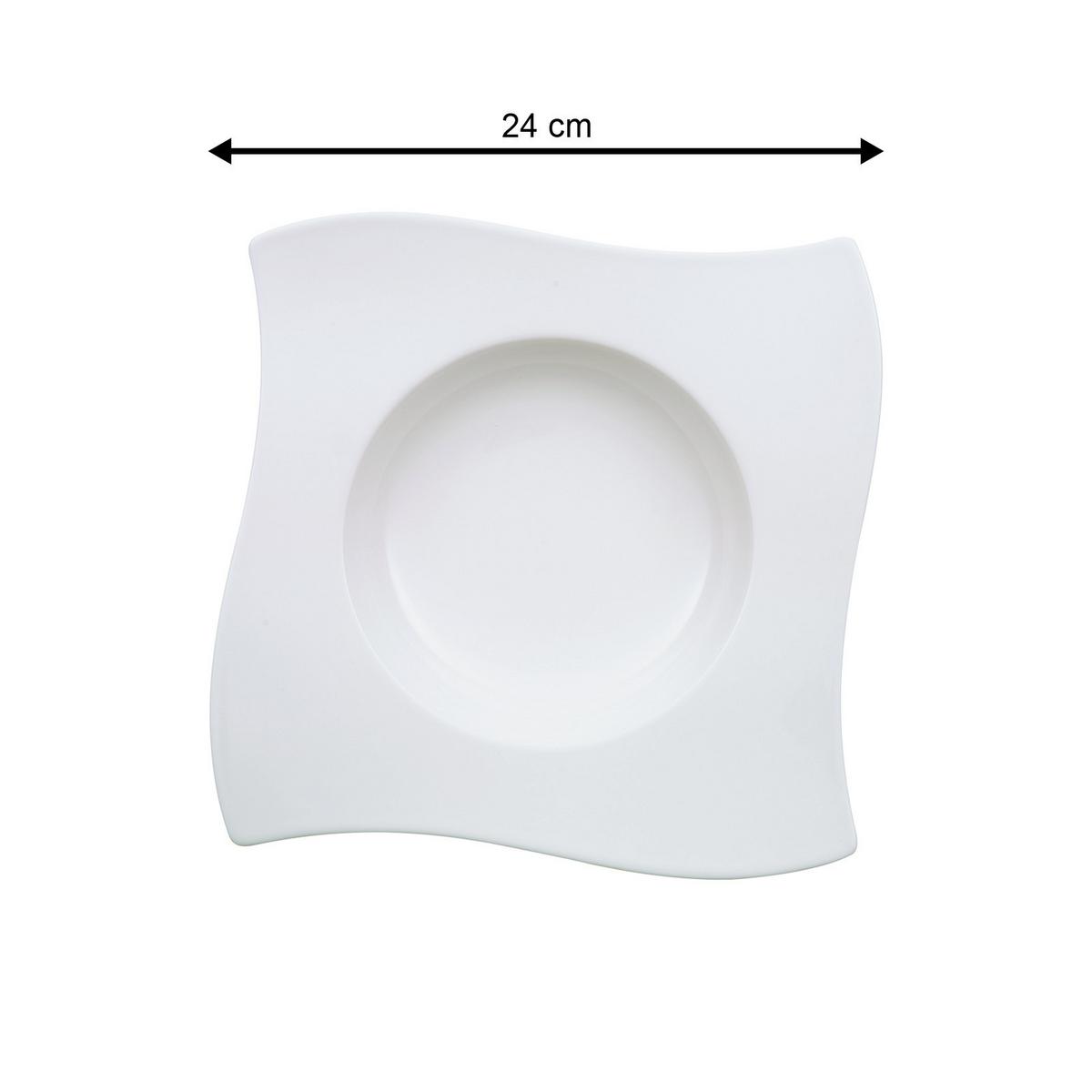 TAFELSERVICE NewWave weiß 12-tlg. - Weiß, Keramik (2/2/2cm) - Villeroy & Boch