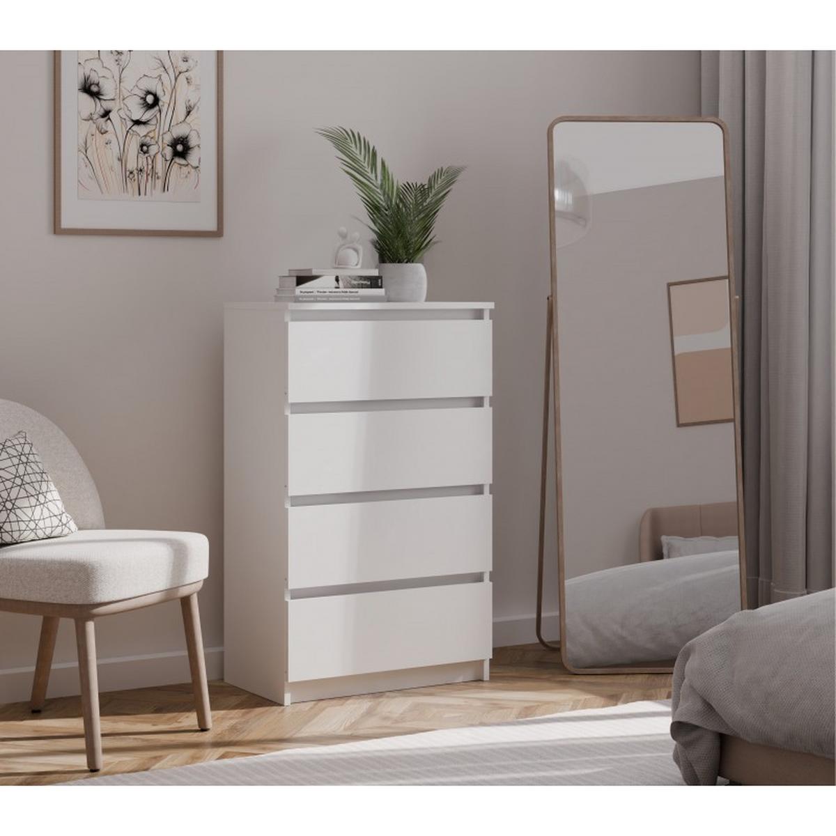 KOMMODE Weiß 70/97/40 - Weiß, Holzwerkstoff (70/97/40cm) - RAUMHIRSCH FURNITURE
