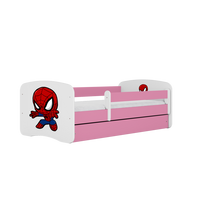 KINDERBETT mit Schublade Superheld 160/80 90/61/164 - Rosa, Holzwerkstoff (80/160cm) - RAUMHIRSCH FURNITURE