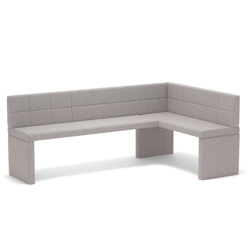 ECKBANK rechts MELVIN Webstoff, 128/168 cm Creme - Creme, Holz/Textil (128/168cm) - Idohome