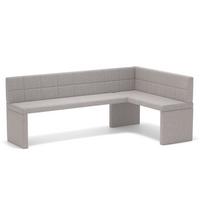 ECKBANK rechts MELVIN Webstoff, 128/168 cm Creme - Creme, Holz/Textil (128/168cm) - Idohome