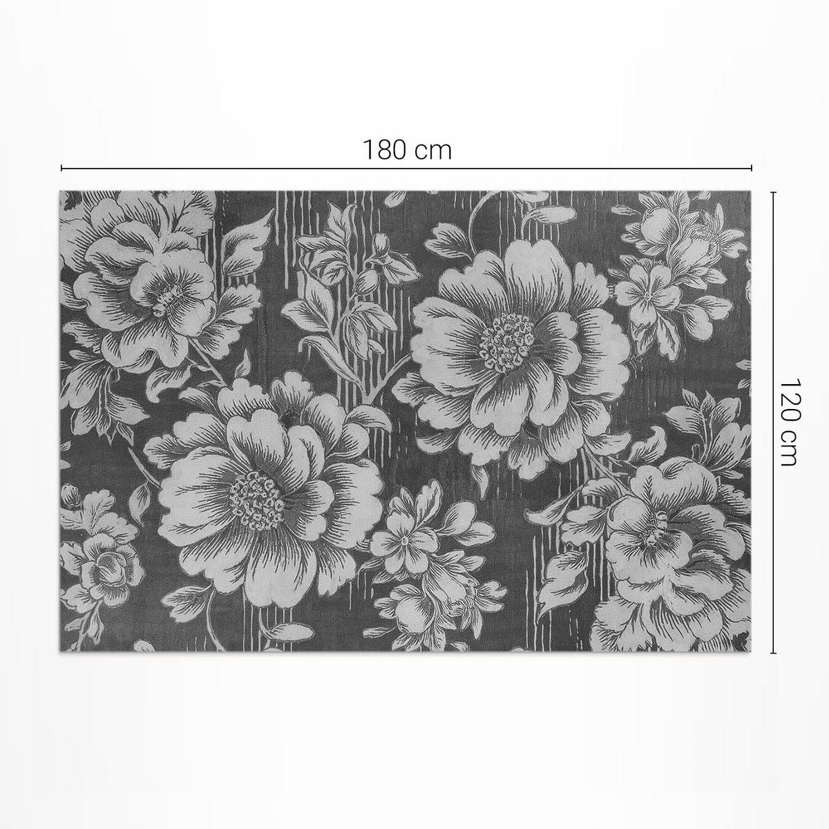 TEPPICH 120x180 cm Subtile Florale Akzente - Greige, Kunststoff (120/180cm) - Wallfluent