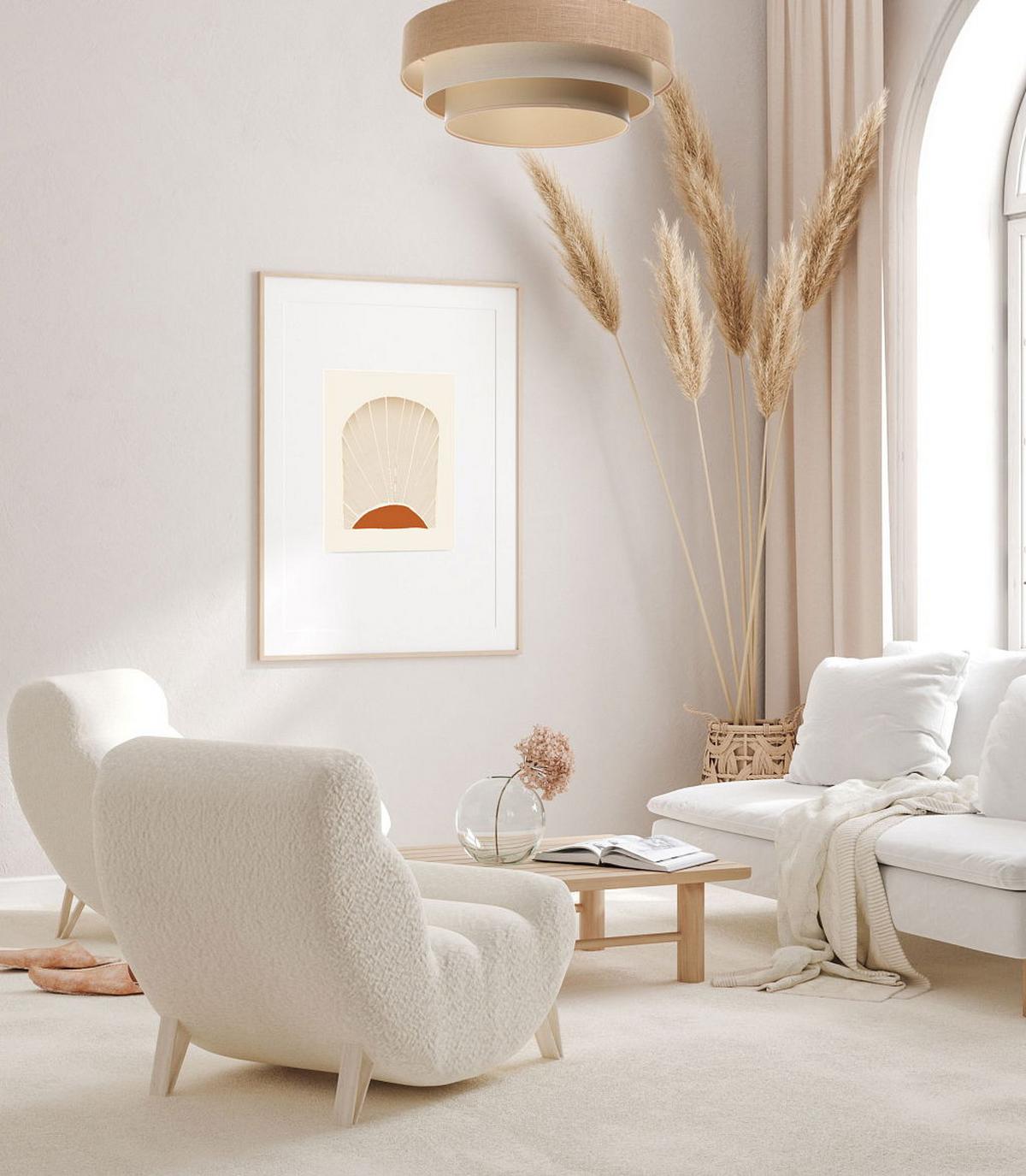 HÄNGELEUCHTE Beige 60/20 cm - Beige, Kunststoff (60/1.9/20cm) - ONZENO