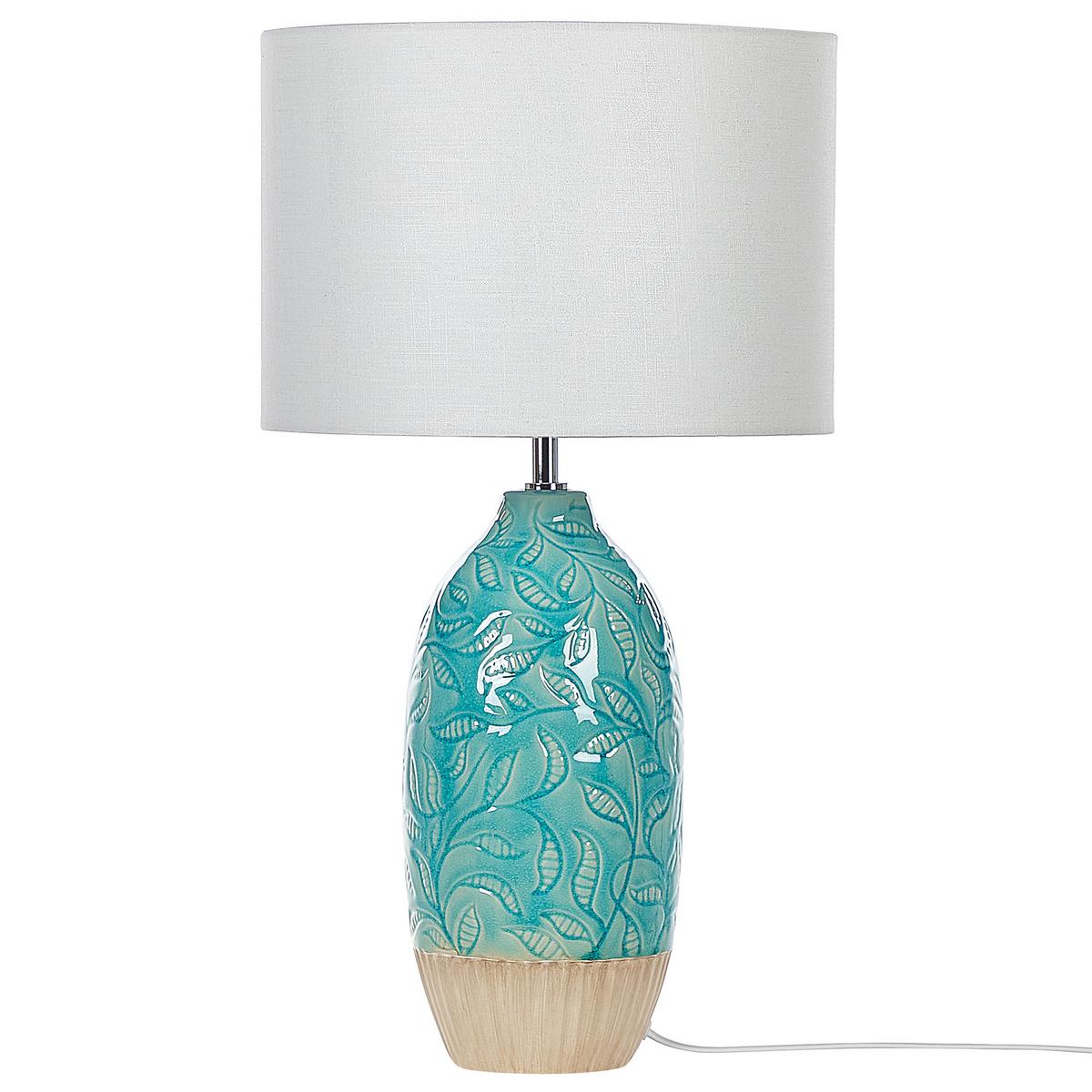 TISCHLAMPE Ataba 32/32/58 cm - Blau, Keramik (32/32/58cm) - Beliani