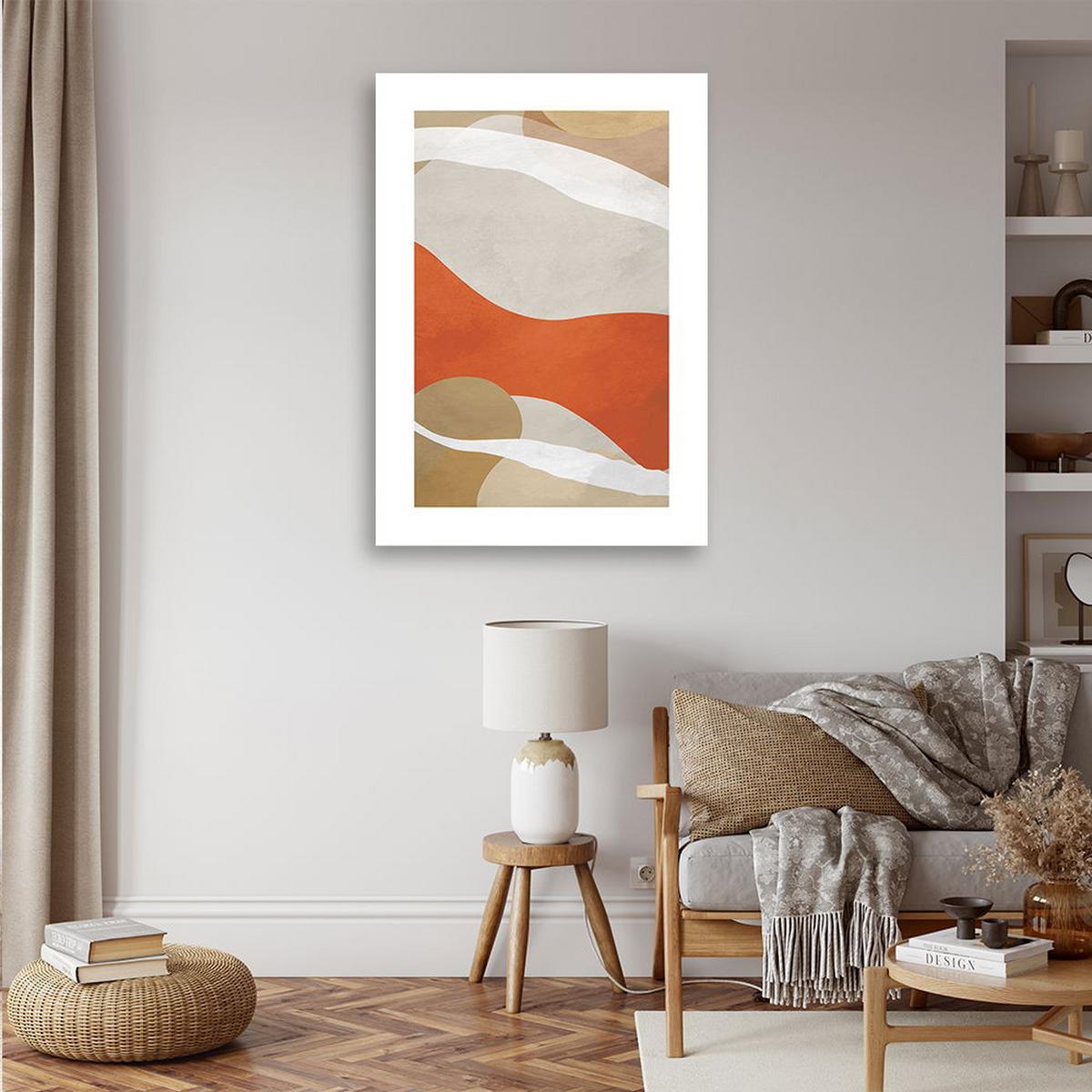KUNSTDRUCK Orange 80/120 cm - Orange, Textil (80/120cm) - KUNSTLOFT