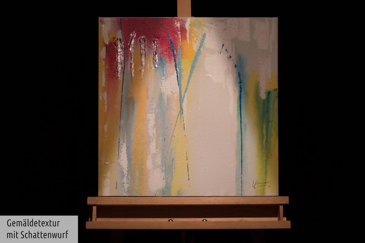 ACRYLBILD HANDGEMALT 50/50 cm - Multicolor, Holz/Textil (50/50cm) - KUNSTLOFT