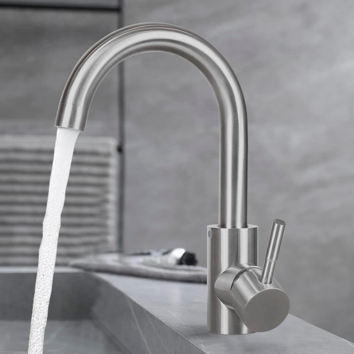 WASCHTISCHARMATUR SARAH 24/6/24 cm - Silberfarben, Metall (6/24/24cm) - Nettlife