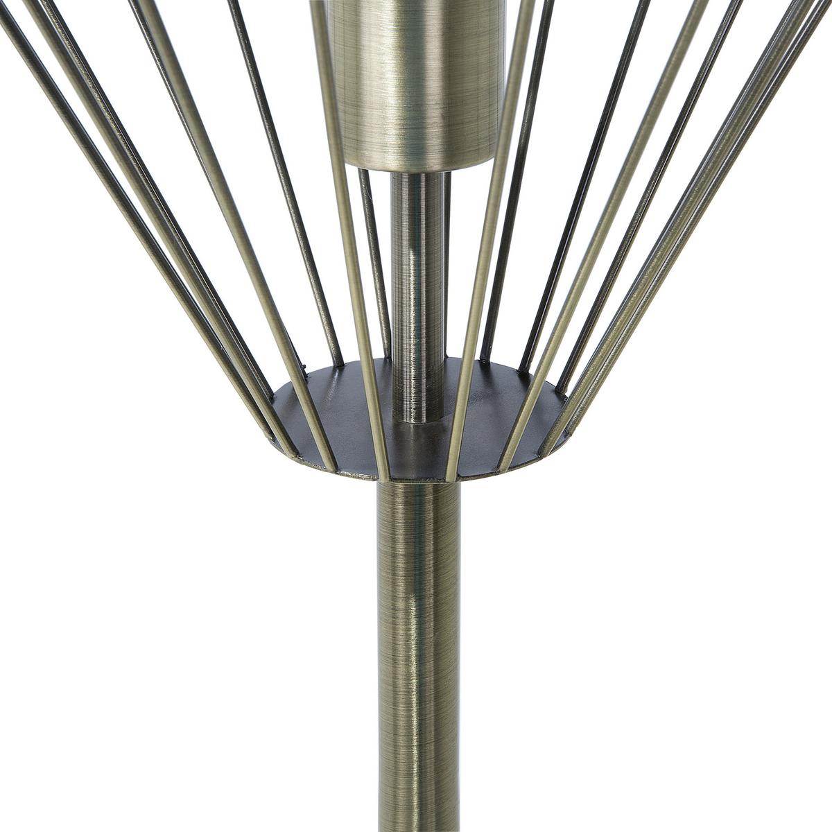 STEHLAMPE Mooni 30/30/160 cm - Messingfarben, Metall (30/30/160cm) - Beliani