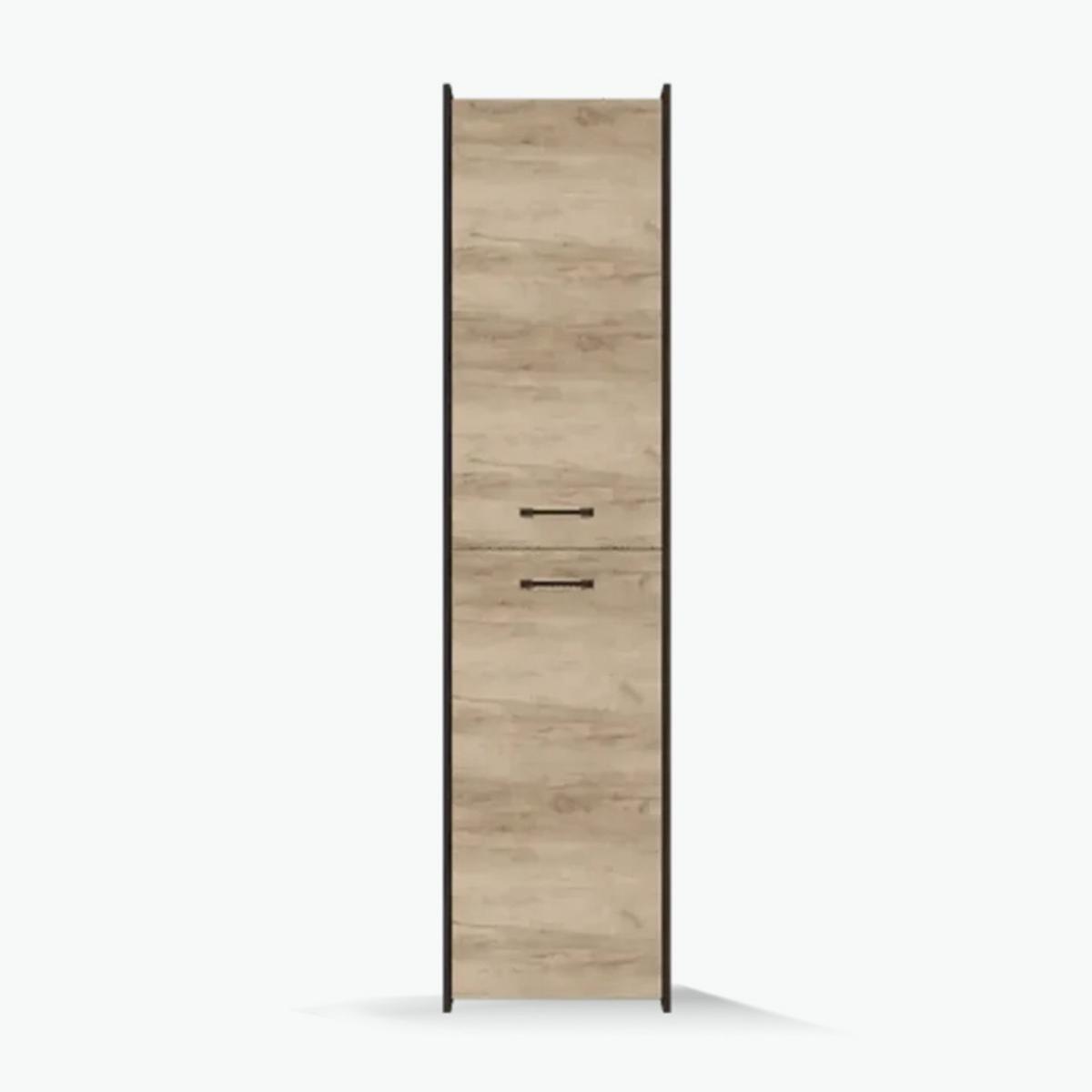 KLEIDERSCHRANK MOKKA 2D 49 cm, 49/200/52, 2-türig, Country Eiche Grau - Eichefarben, Holzwerkstoff (40/200/52cm) - imoebel24