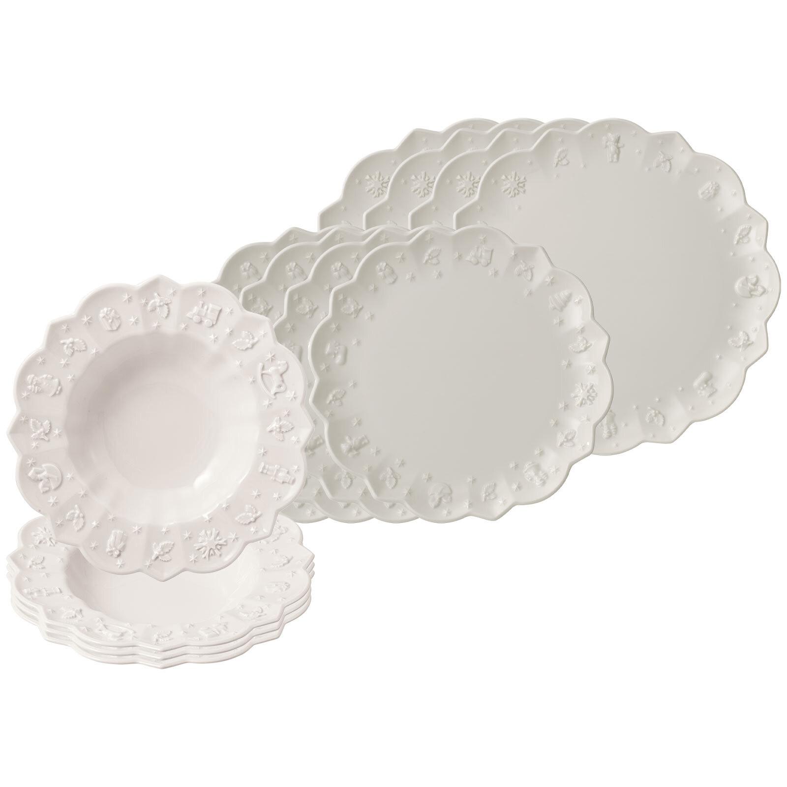 TELLER-SET Toy's Delight Royal Classic weiß 12-tlg. - Weiß, Keramik (2/2/2cm) - Villeroy & Boch