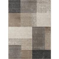 TEPPICH Niederflor Patchwork THUR Polypropylen Grau 80 x 140 cm - Beige, Textil (140/200cm) - KADIMA DESIGN