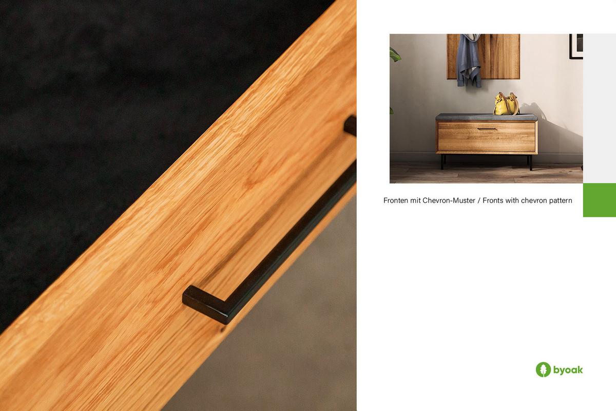 HALLENBANK LEON Kernbuche - Kernbuche, Holz (97/52/36cm) - byoak