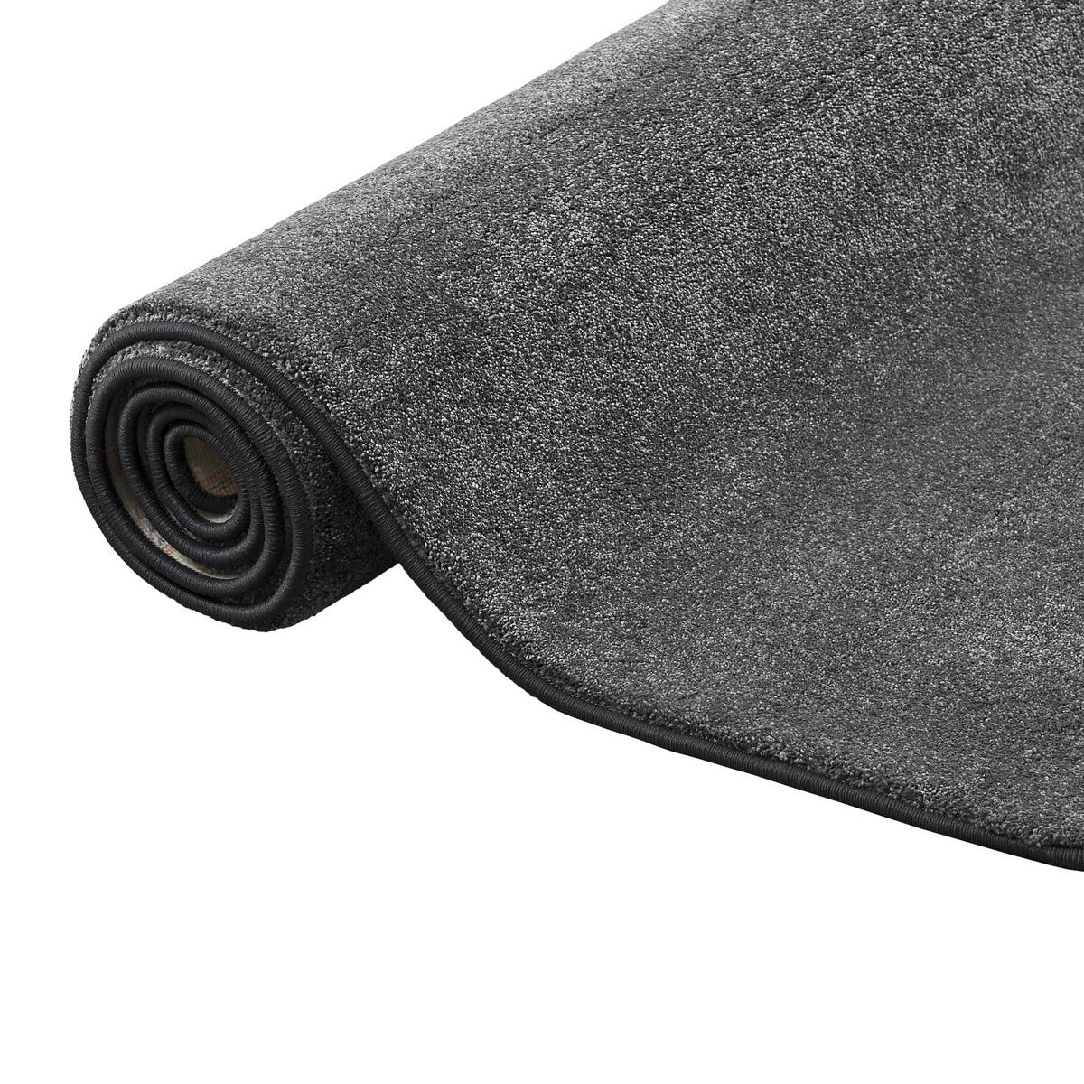 HOCHFLOR LUXUS VELOURS TEPPICH TOUCH - Anthrazit, Textil (160/160cm) - Snapstyle