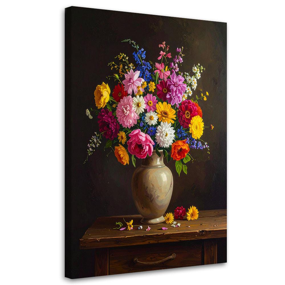 LEINWANDBILD Blumen 30x45cm - Multicolor, Textil (30/45cm) - Feeby