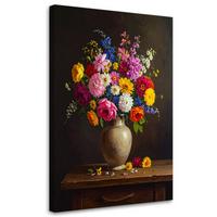 LEINWANDBILD Blumen 30x45cm - Multicolor, Textil (30/45cm) - Feeby