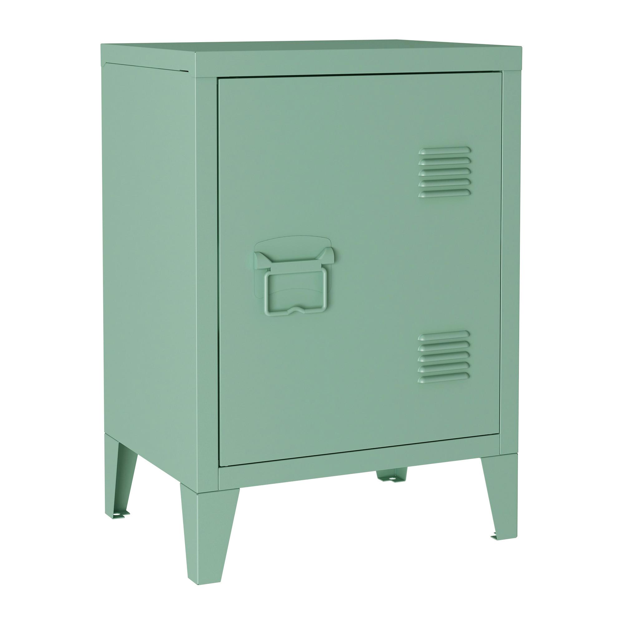 NACHTSCHRANK Inari - Pastellgrün, Metall (40/57/30cm) - [en.casa]