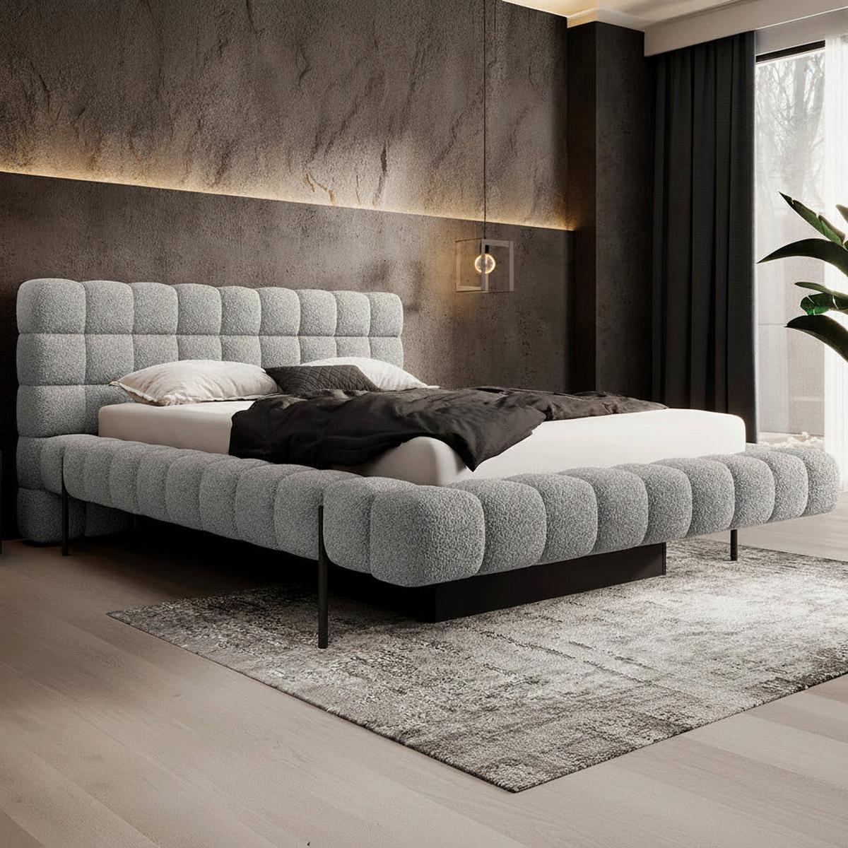 BOXBETT 180/200 Ezio Grau - Grau, Holz (180/200cm) - Petits-meubles