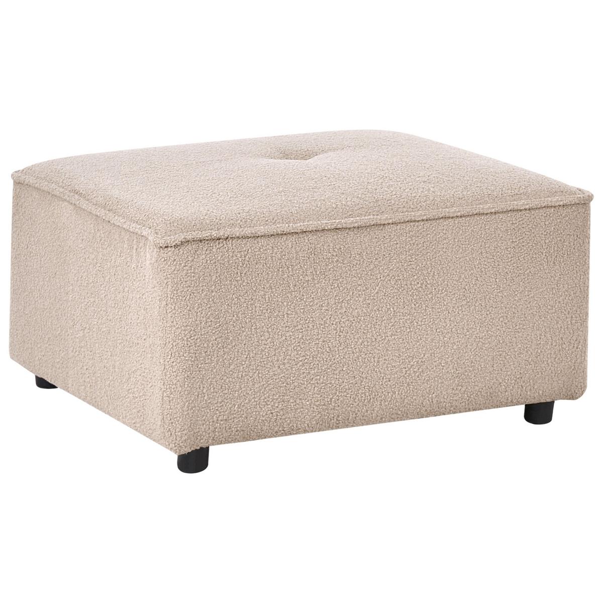 OTTOMANE Bouclé Beige Axebo - Beige, Textil (70/42/70cm) - Beliani