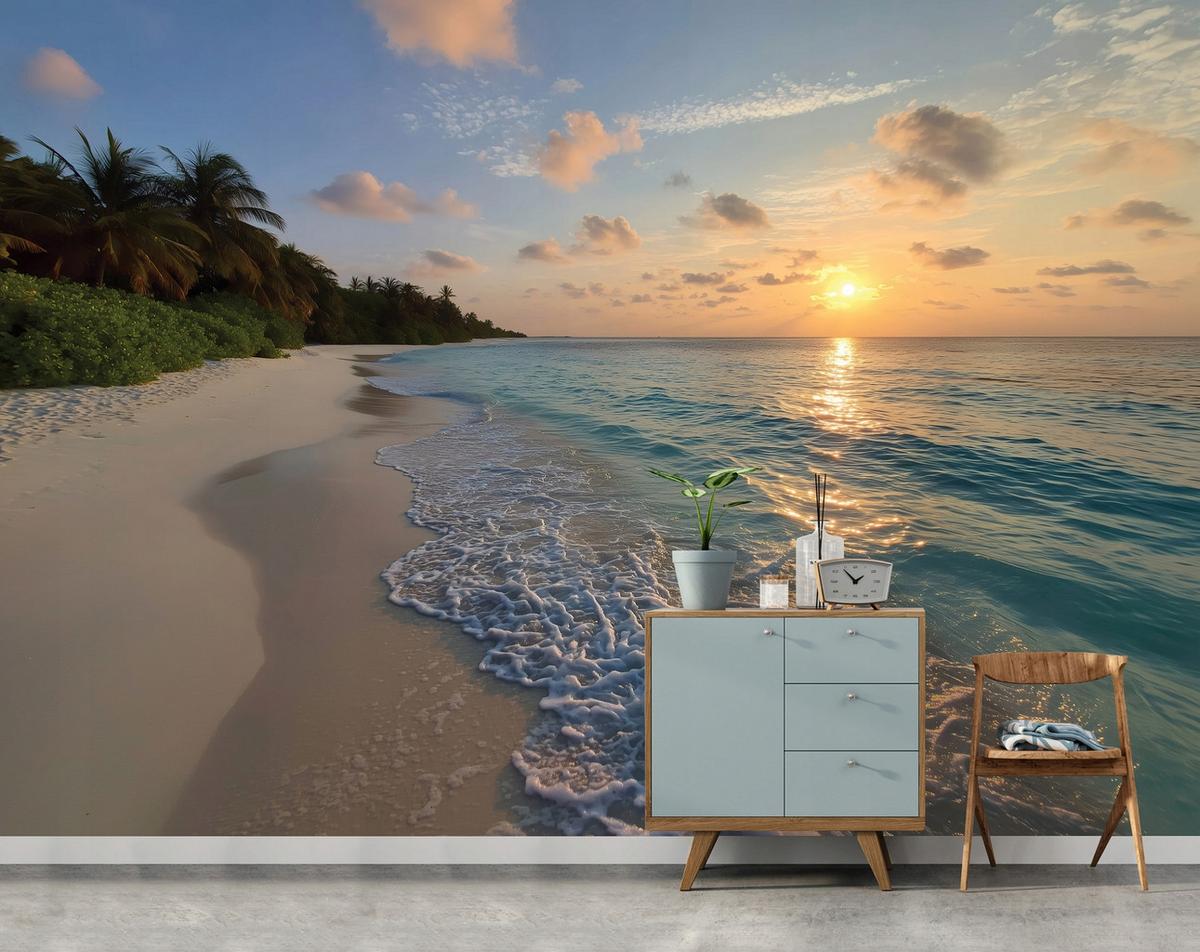 FOTOTAPETE Meer Strand Beige 150x105 cm - Multicolor, Papier (150/105cm) - Wallarena