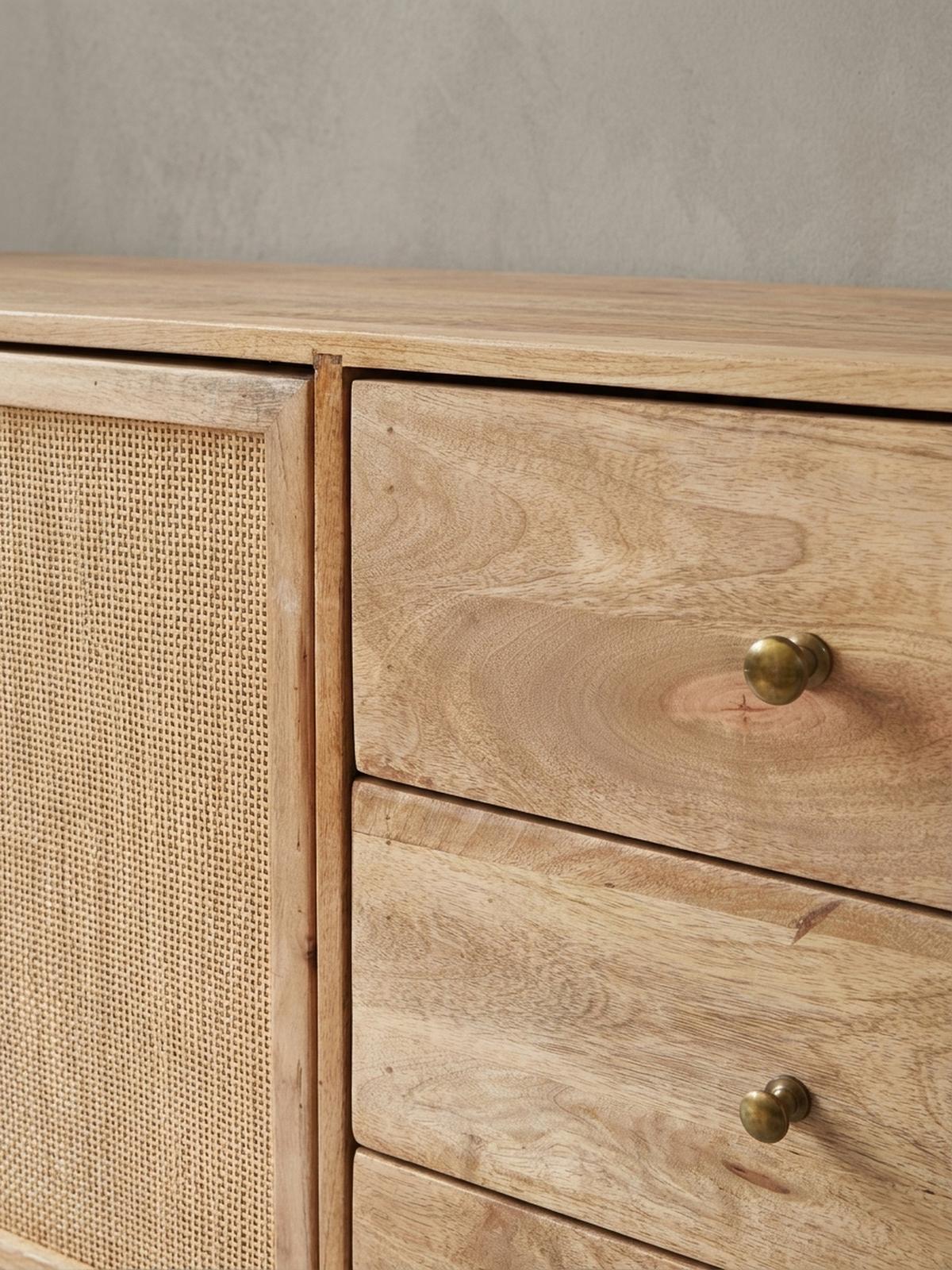 SIDEBOARD – Mangoholz, robust, viel Stauraum - Braun, Holz/Metall (140/75/40cm) - KADIMA DESIGN
