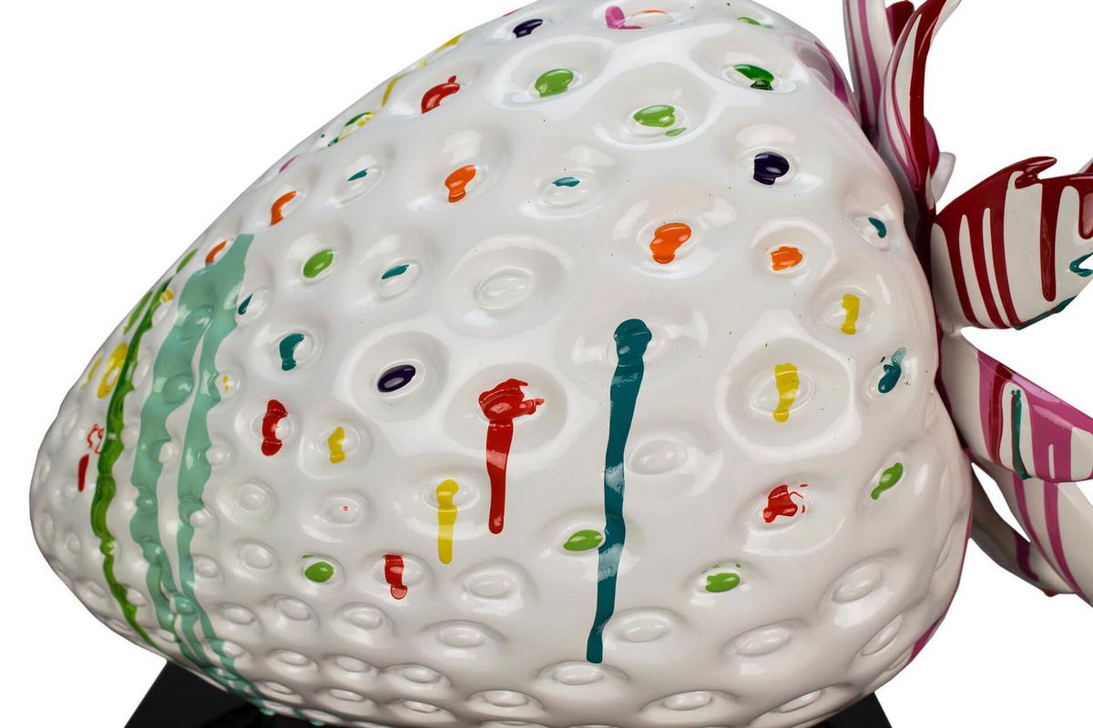SKULPTUR Bunt 44/39 cm - Multicolor/Weiß, Stein (6.5/39/28cm) - KUNSTLOFT