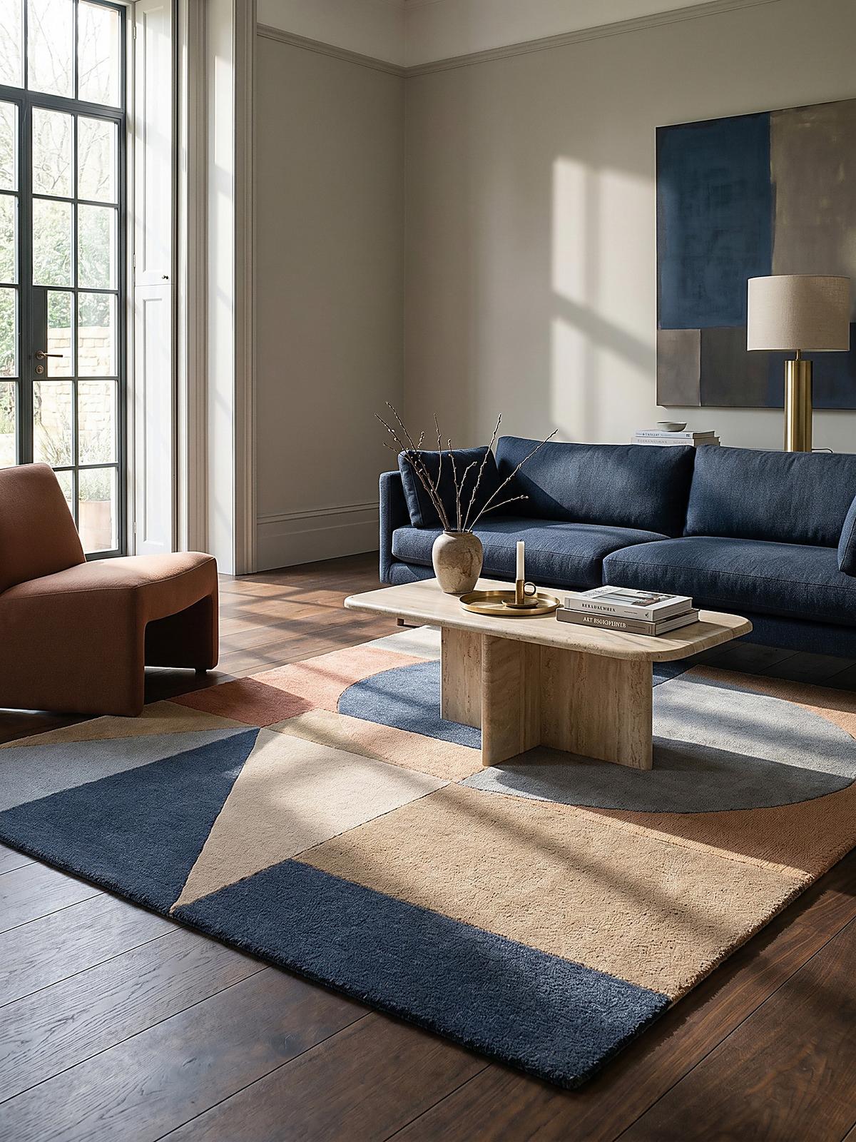 WOLLTEPPICH DEBEN, geometrisch, Pastell-Bunt, 120 x 170 cm - Multicolor, Textil (170/120cm) - KADIMA DESIGN