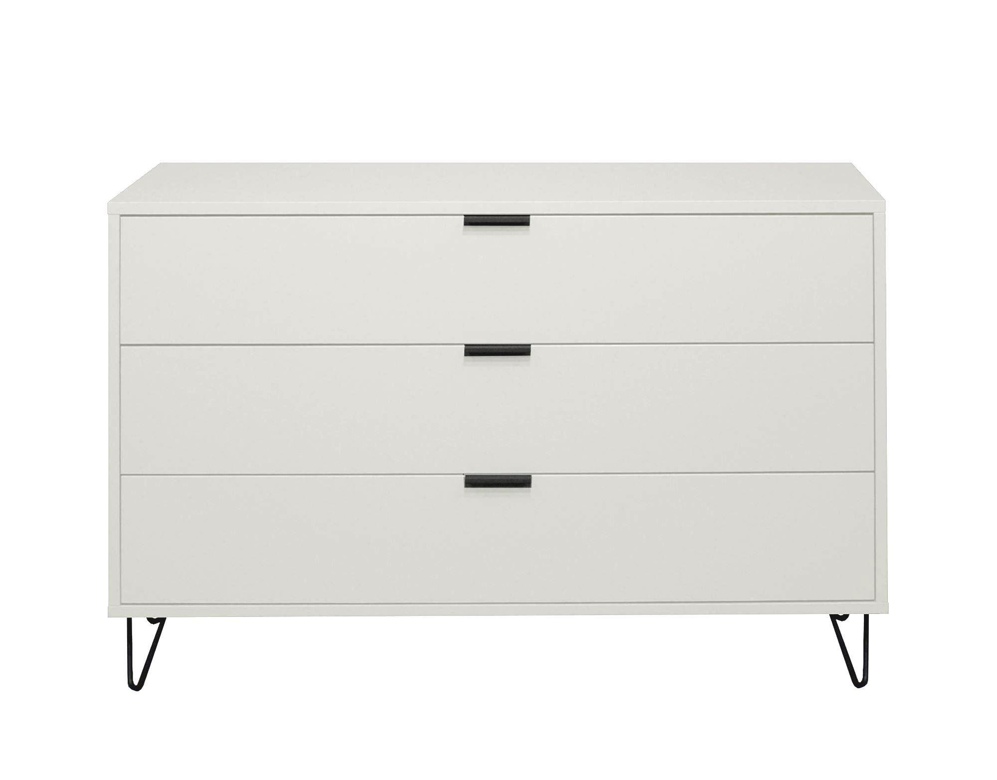 KOMMODE Erna 119x45x82 Kreidegrau matt Lack - Hellgrau, Holzwerkstoff (119/82/45cm) - 58aufmkessel