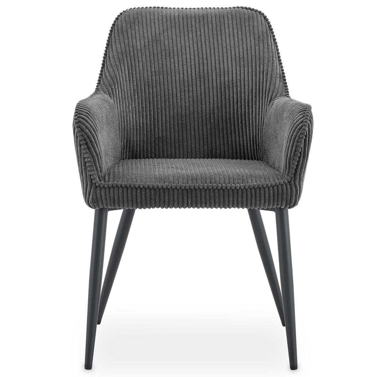 ESSZIMMERSTÜHLE VERONA 2er-Set grau - Grau, Textil (59/85/63cm) - IDIMEX